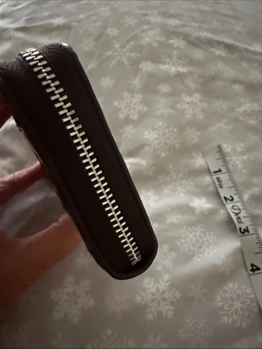 Michael Kors Plum Embossed MK Zip Wallet